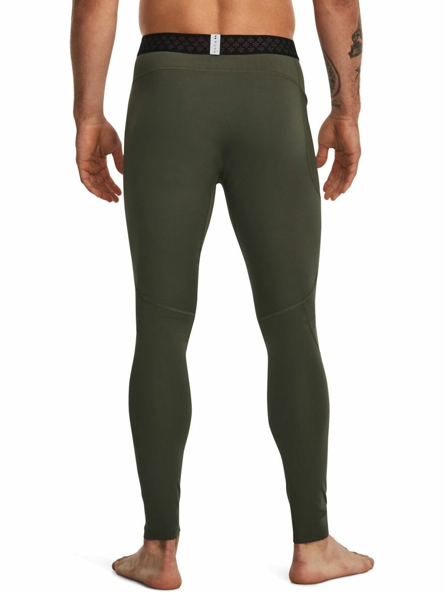 Кальсоны Under Armour Ua Coldgear Rush Leggings, размер SM, зеленый/черный — фото 1