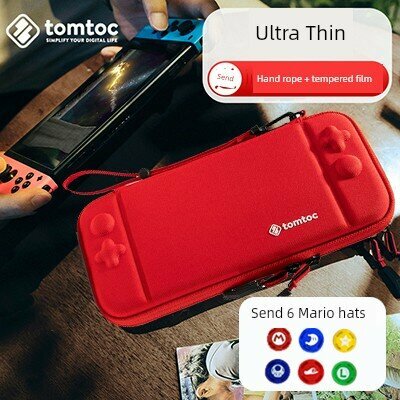 Чехол Tomtoc, для Nintendo Switch, с защитным стеклом, красный