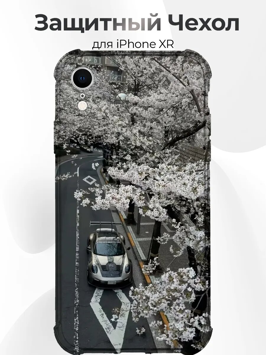 Чехол на iPhone XR Porsche 911 GT3 RS 992 в сакуре