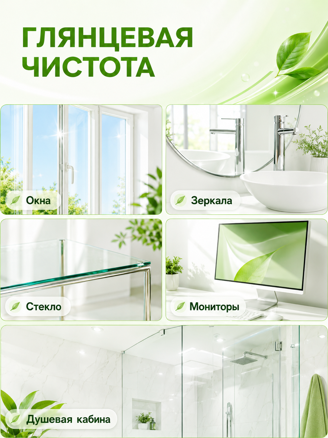 Средство для мытья стекол, зеркал, окон и пластика Green Drago, 500 мл — фото 1