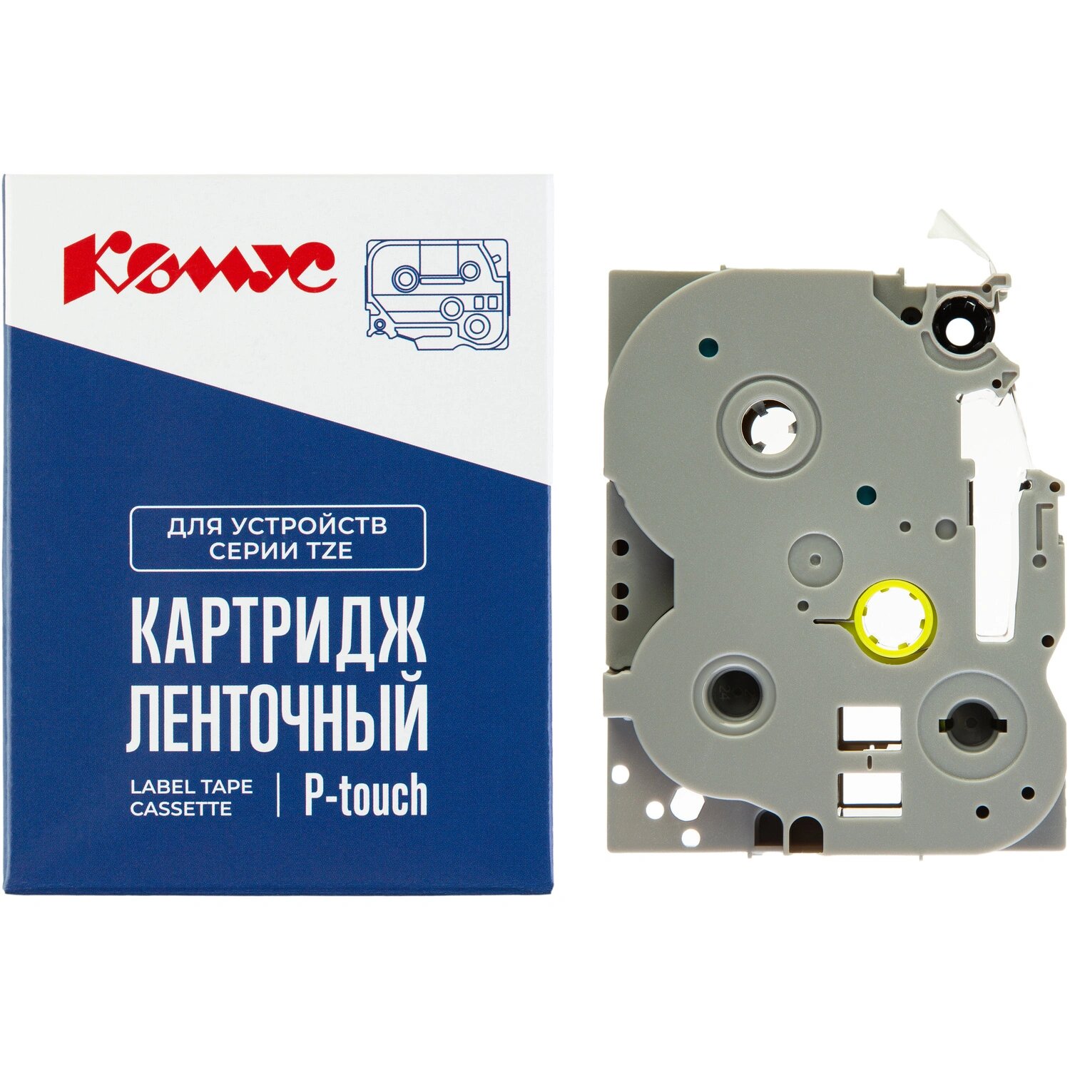 Комус Картридж Комус TZE-455 для принтера этикеток Brother (24 мм х 8 м, цвет ленты красный, шрифт белый)