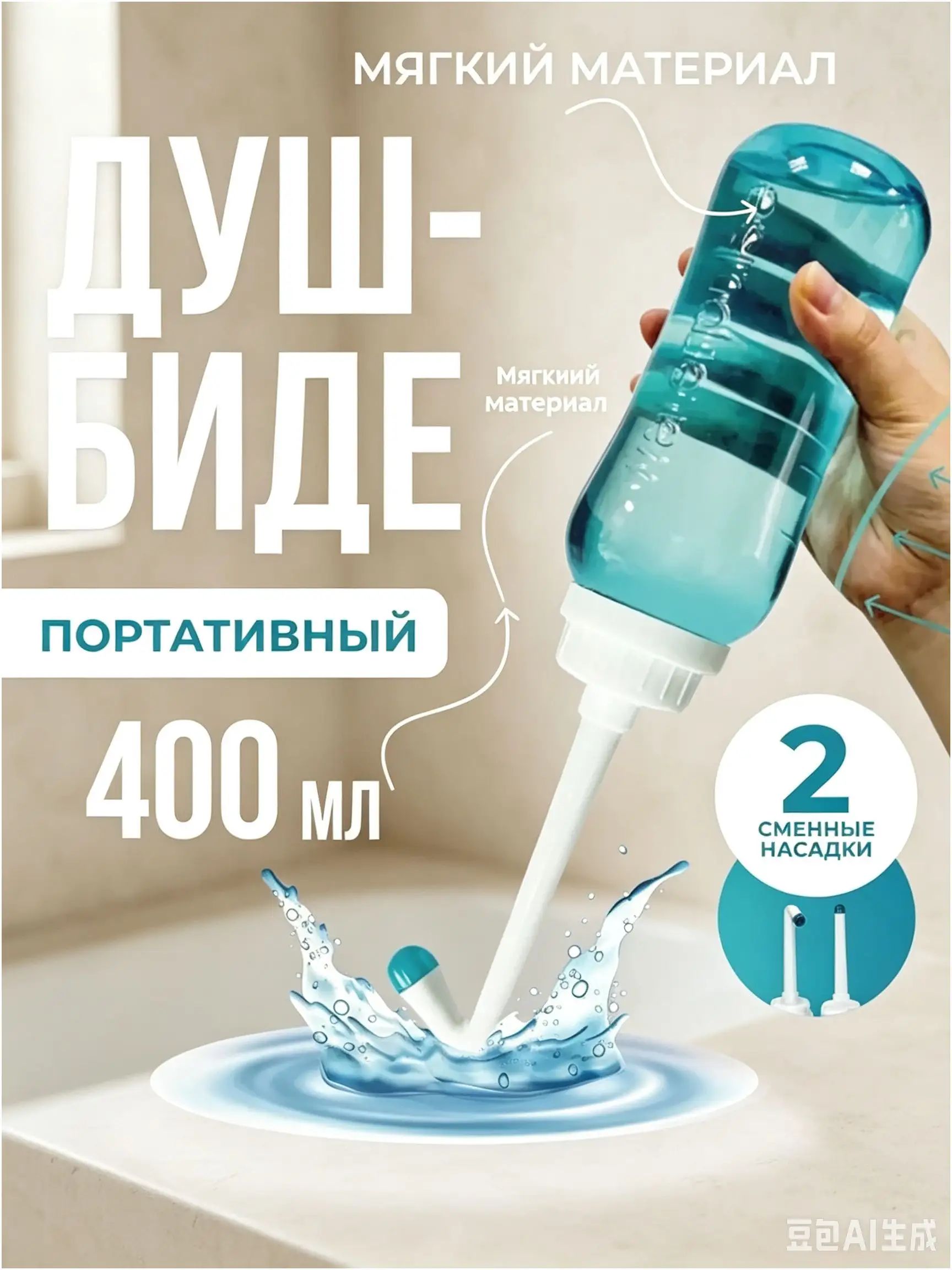 Портативный душ биде для интимной гигиены, для женщин, детей, инвалидов, мобильная бутылочка в роддом