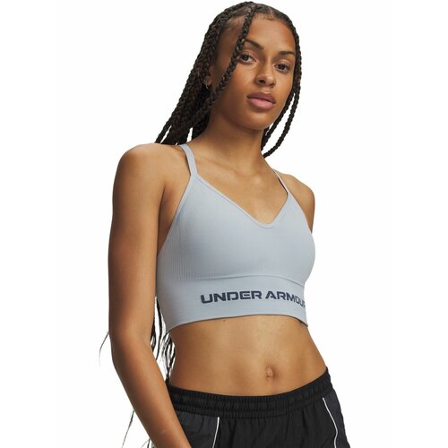 фото Топ спортивный under armour vanish seamless low bra, размер md, серый