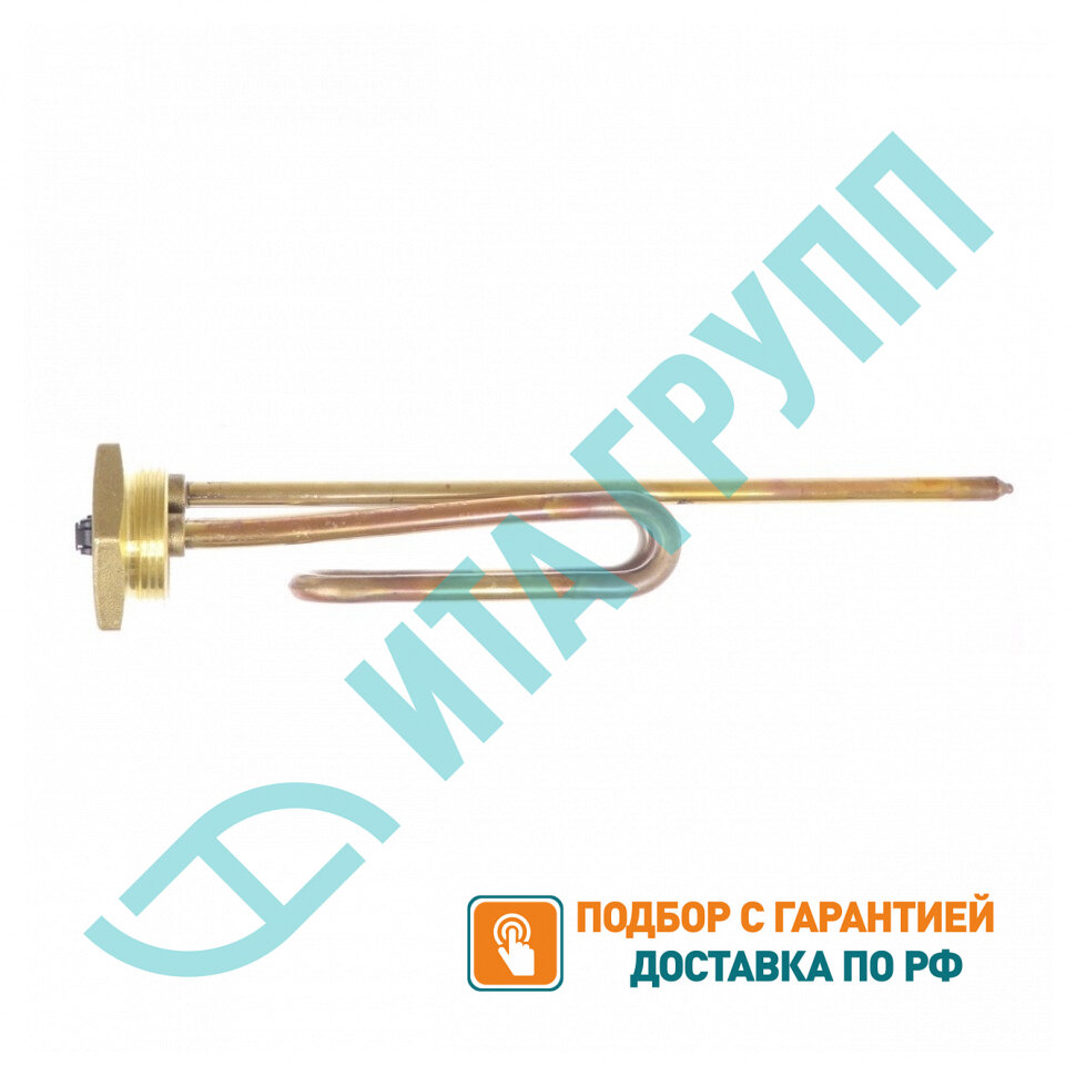 ТЭН 1,2кВт (1200Вт) RCT, резьбовой 42мм для Ariston, De Luxe, Real, Thermex, под анод М6, 182295