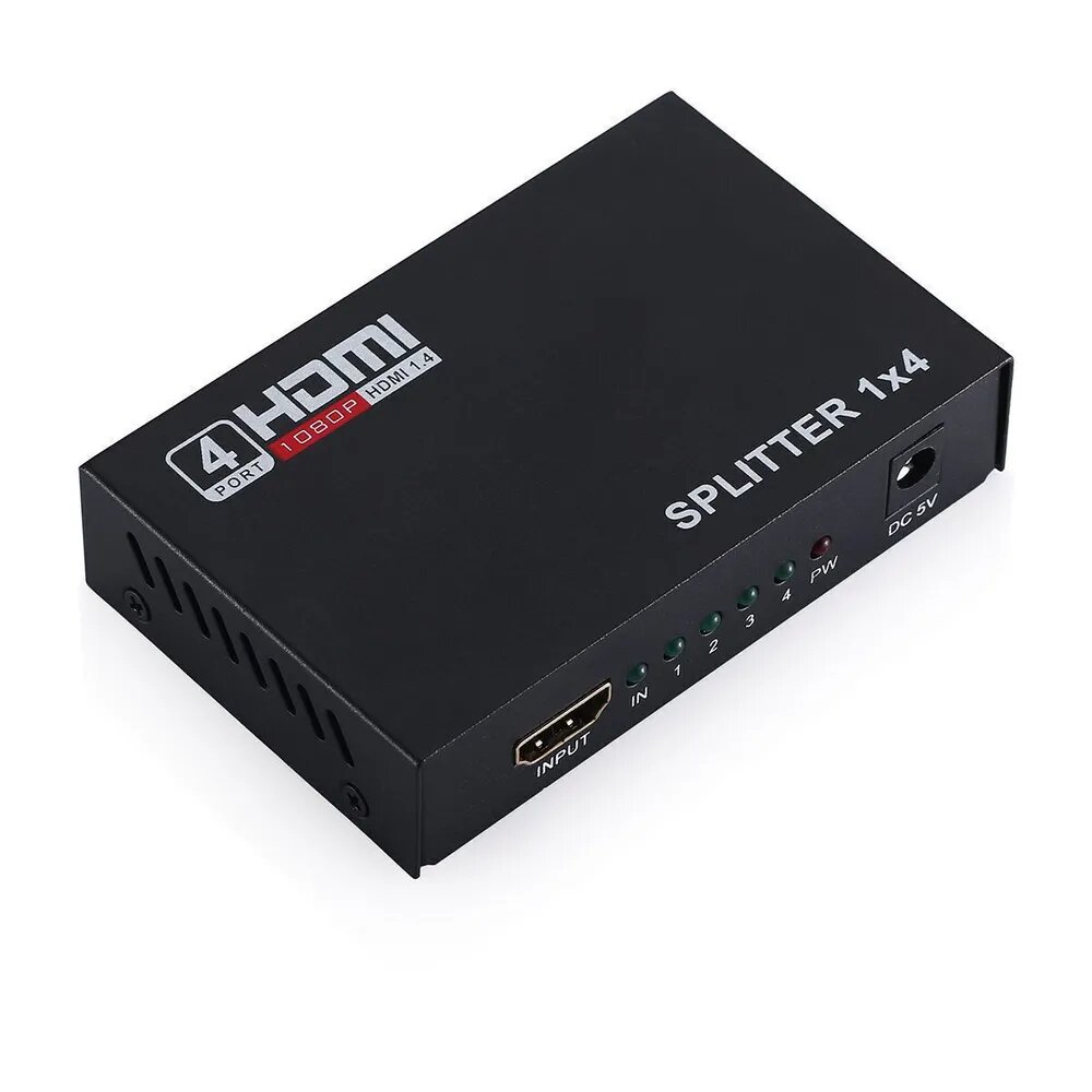 HDMI-разветвитель 1x4 с адаптером питания