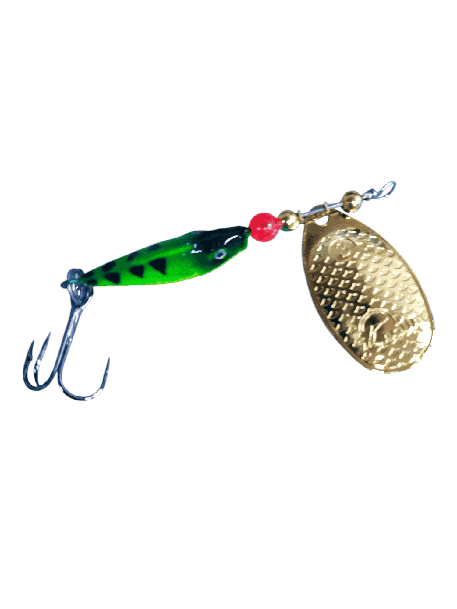 Блесна AQUA FISH COMET-3, вес-12,0g, лепесток №3 (золото), цвет тела 62 (флуор. окунь) 124182