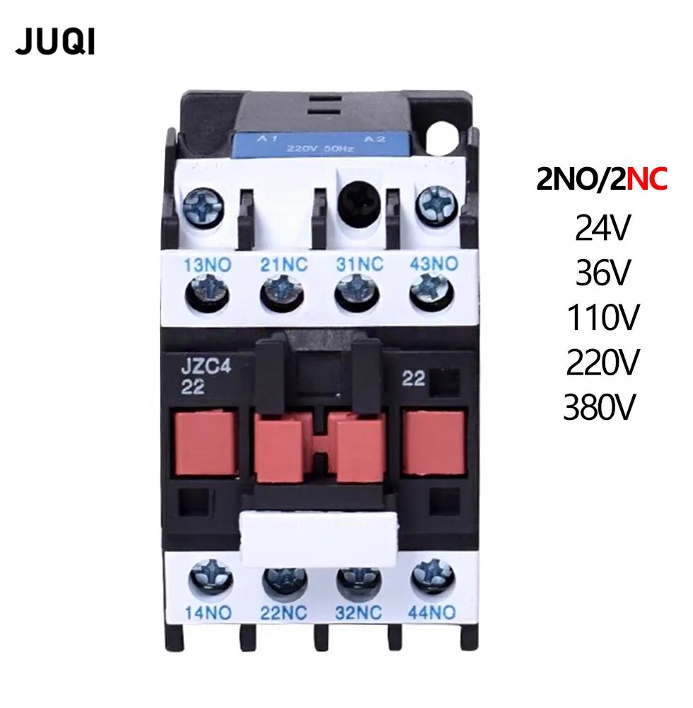 Контактор AC Contactor JZC4-22 20A 3P 2NO 2NC 24-36В AC 220V