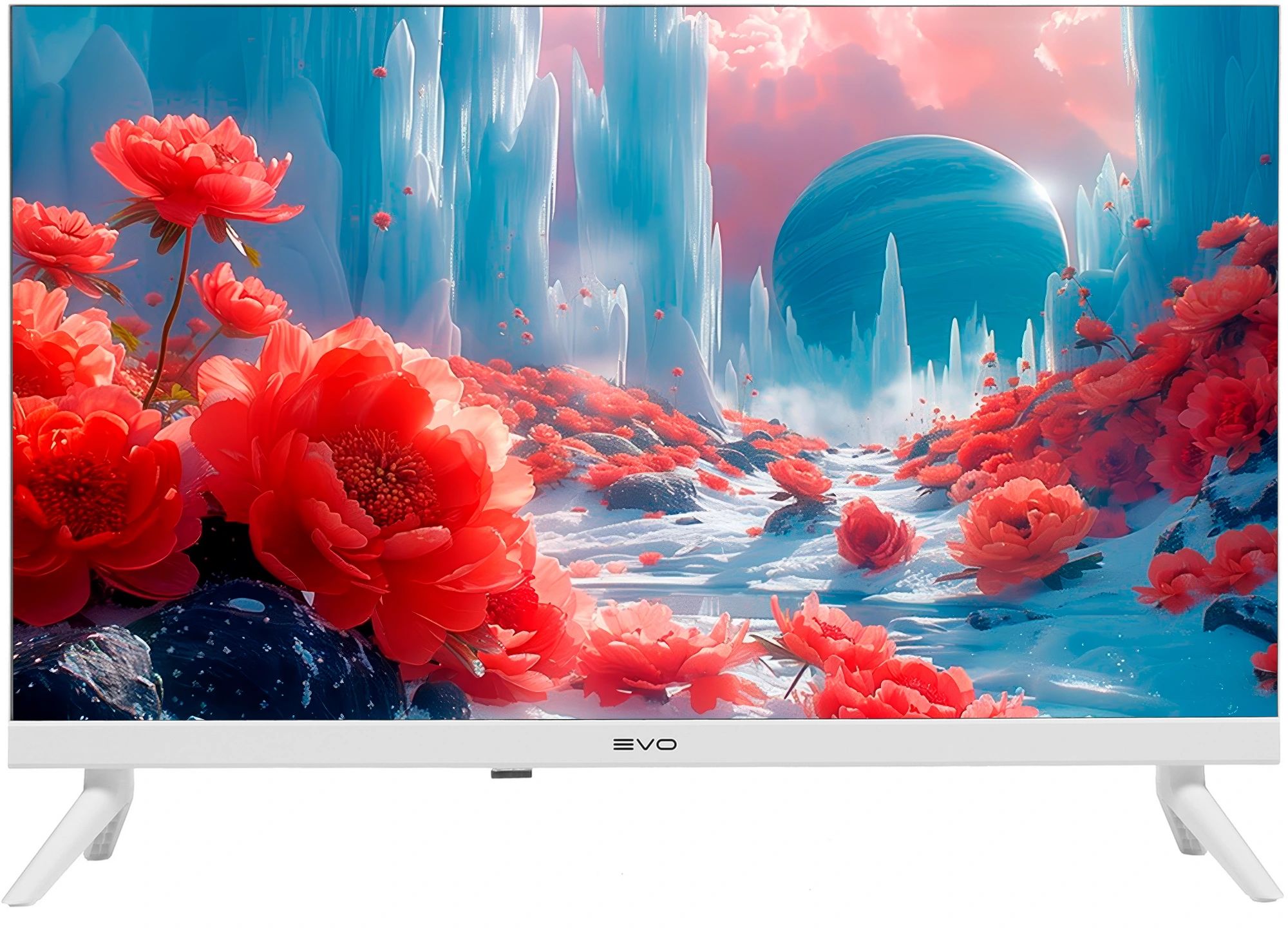 24" (61 см) Телевизор EVO TV 24 White New белый, Google TV, Smart TV