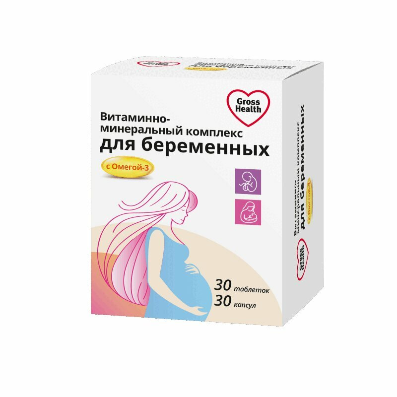 Гроссхелс Витаминно-Минеральный Комплекс С Омегой-3 Для Беременных Таб.№30+Капс.№30