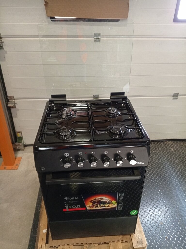 Комбинированная плита IDEAL L 115 ГК чёрный (электродуховка) (1493393)