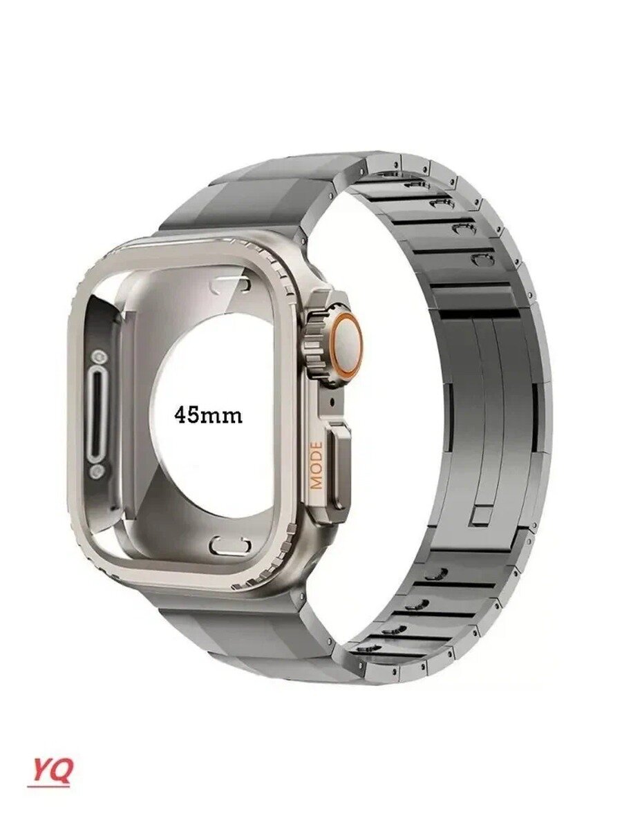 Металлический ремешок + защитный корпус для Apple Watch S11 10 9 8 7 6 42 мм 46 мм 45 мм 44 мм и Ultra 3 2 1 49 мм