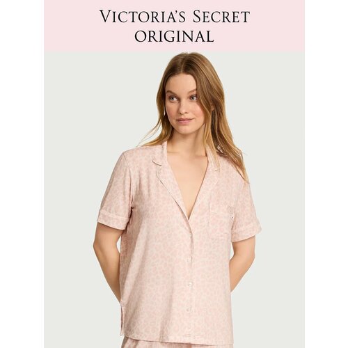 фото Пижама victoria's secret sosoft modal short pajama set, размер s, розовый