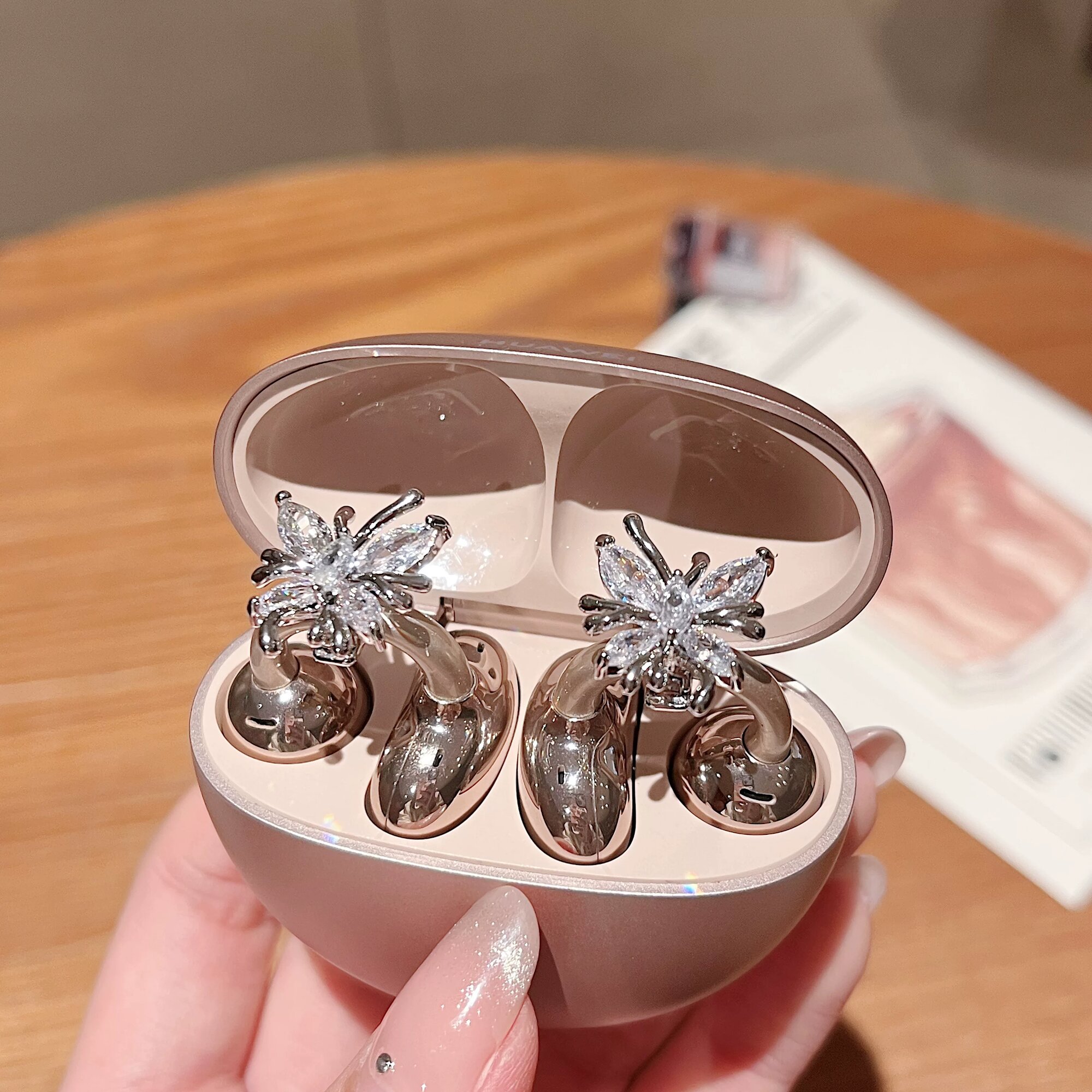 Декоративные накладки для наушников Miniso MJ1 Ear Clip, тень бабочки и звезд, гарнитура AI, 2 шт