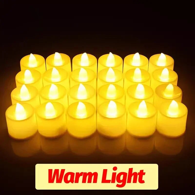 Бесшумные LED свечи теплый свет 1PC, Желтый, Warm Light