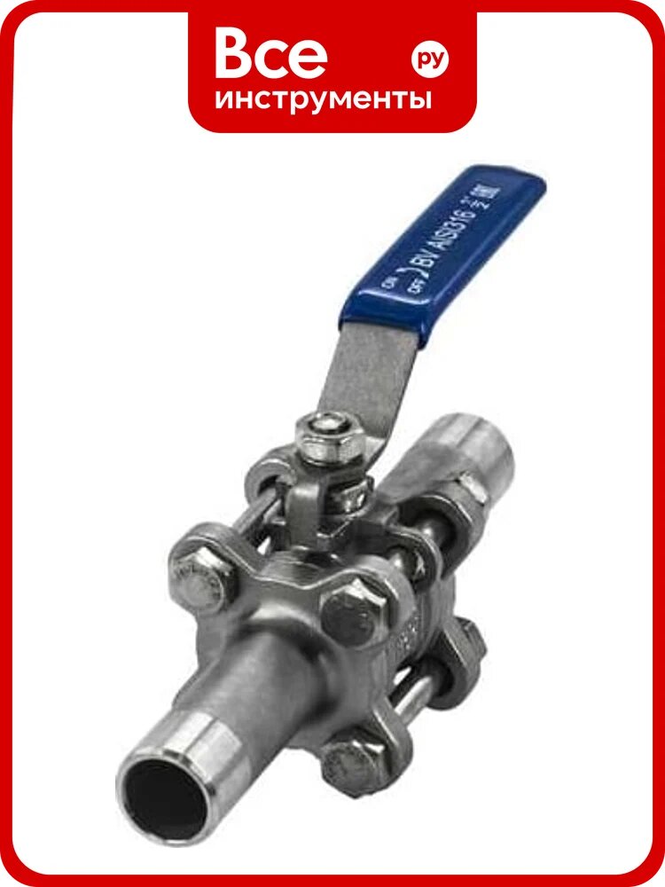 Кран шаровый приварной трехсоставной NEWKEY нержавеющий (3PC), AISI316 DN15 (1/2"), (CF8M), PN64 NK-BE15/6