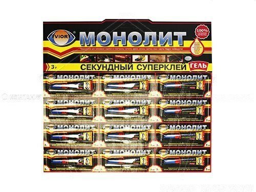 Клей секундный aviora монолит (3 г) гель (403-202)