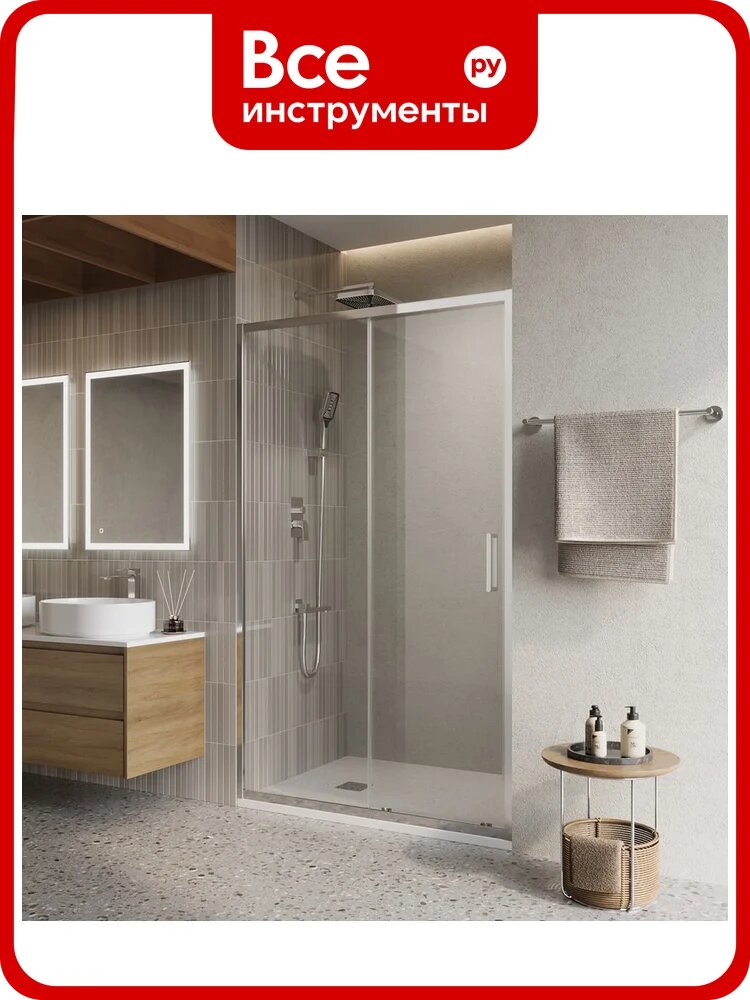 Душевая дверь BelBagno LUCE-BF-1-110-C-Cr