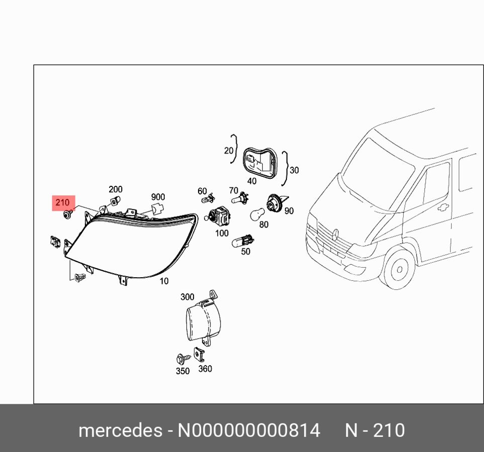 Болт (Mercedes N000000000814)