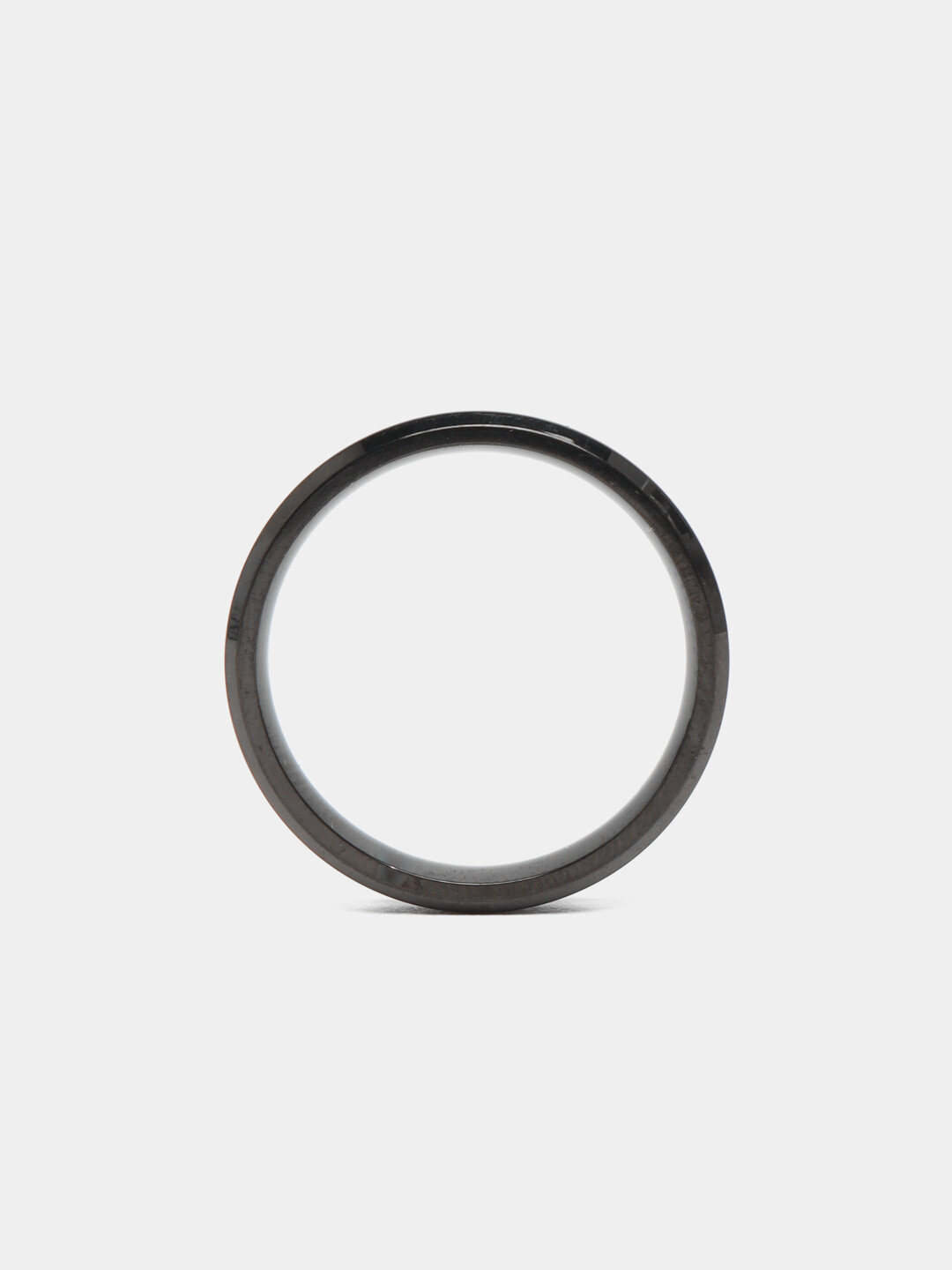 Кольцо обручальное, размер 18, ширина 4 мм, черный — фото 1