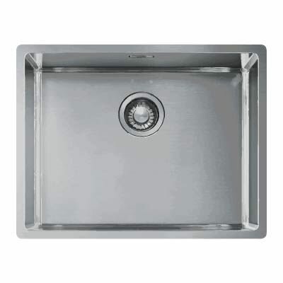 Franke BXX 210-54 мойка для кухни из нержавеющей стали AISI 304, 58х45 см, установка на столешницу и под столешницу, в комплекте стоп-вентиль и скрытый перелив