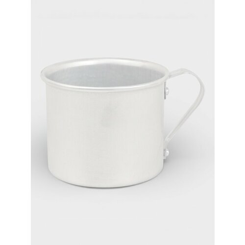 Кружка, 0.5 л, d=9 см, металлическая ручка, листовой алюминий 1.2 мм, серебристая