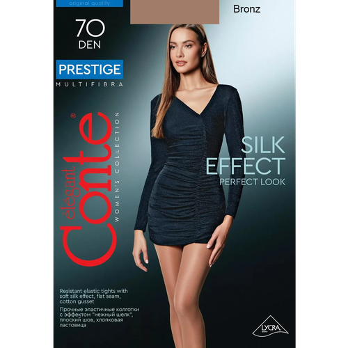 фото Колготки conte prestige 70, размер 3, бронзовый