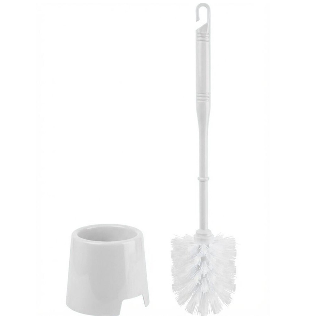 Ершик для унитаза напольный с подставкой PERFECTO LINEA Klinko снежно-белый (43-643805)