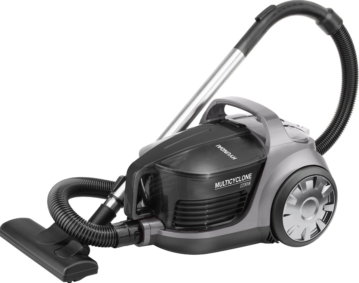 Пылесос Hyundai HYV-C2650 black/silver, фильтр HEPA, циклонный — фото 1