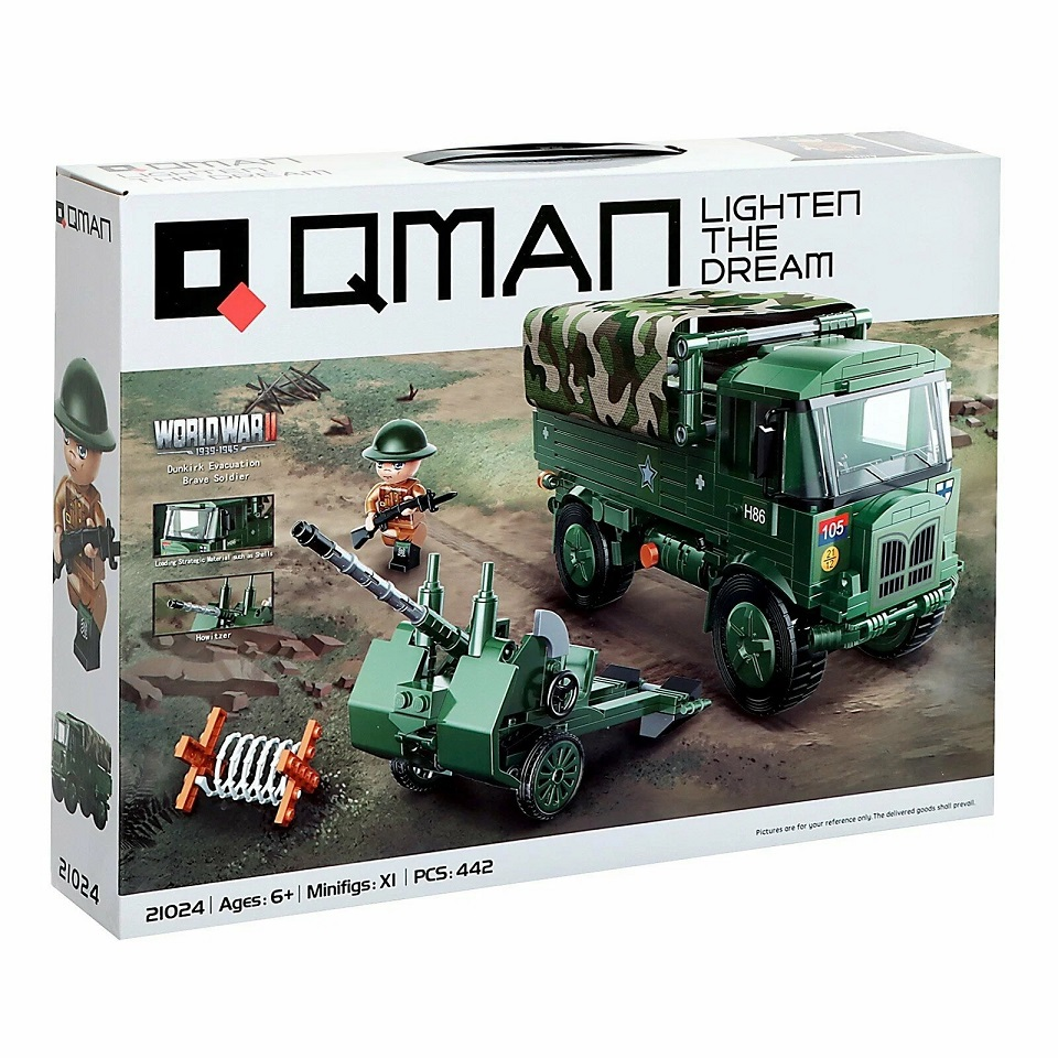 Конструктор Qman "Военная техника" (442 дет.)