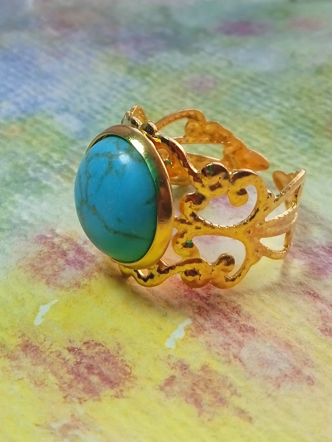 Кольцо, бирюза