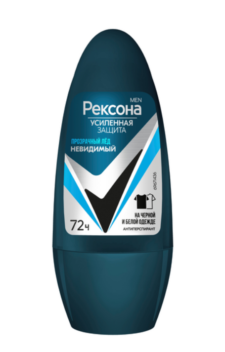 Рексона Дезодорант-антиперспирант роликовый MotionSense, Невидимый прозрачный лед, мужской, 50 мл