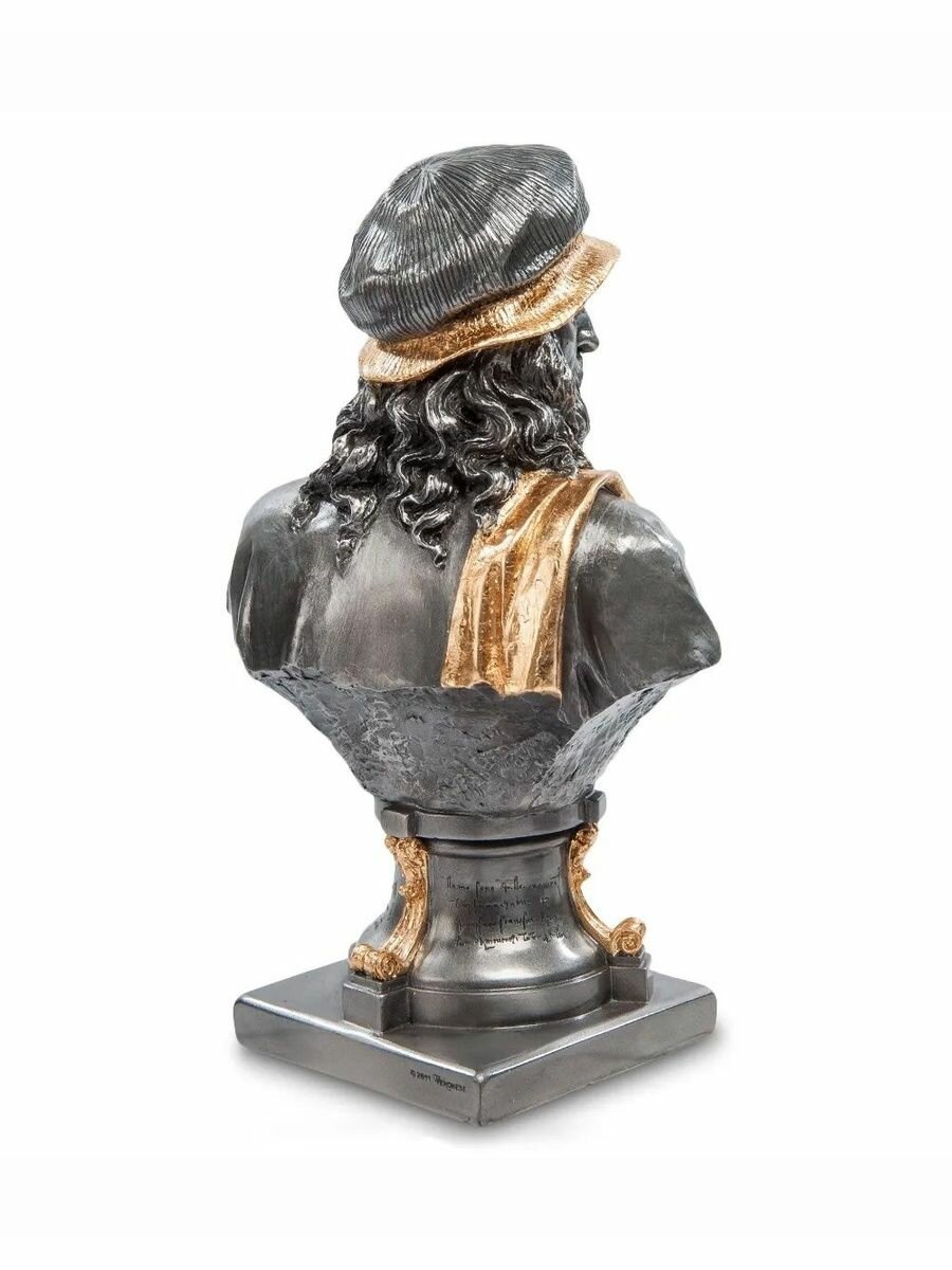 Статуэтка Леонардо да Винчи', 23*10*9,5см, материал изготовления полистоун — фото 1