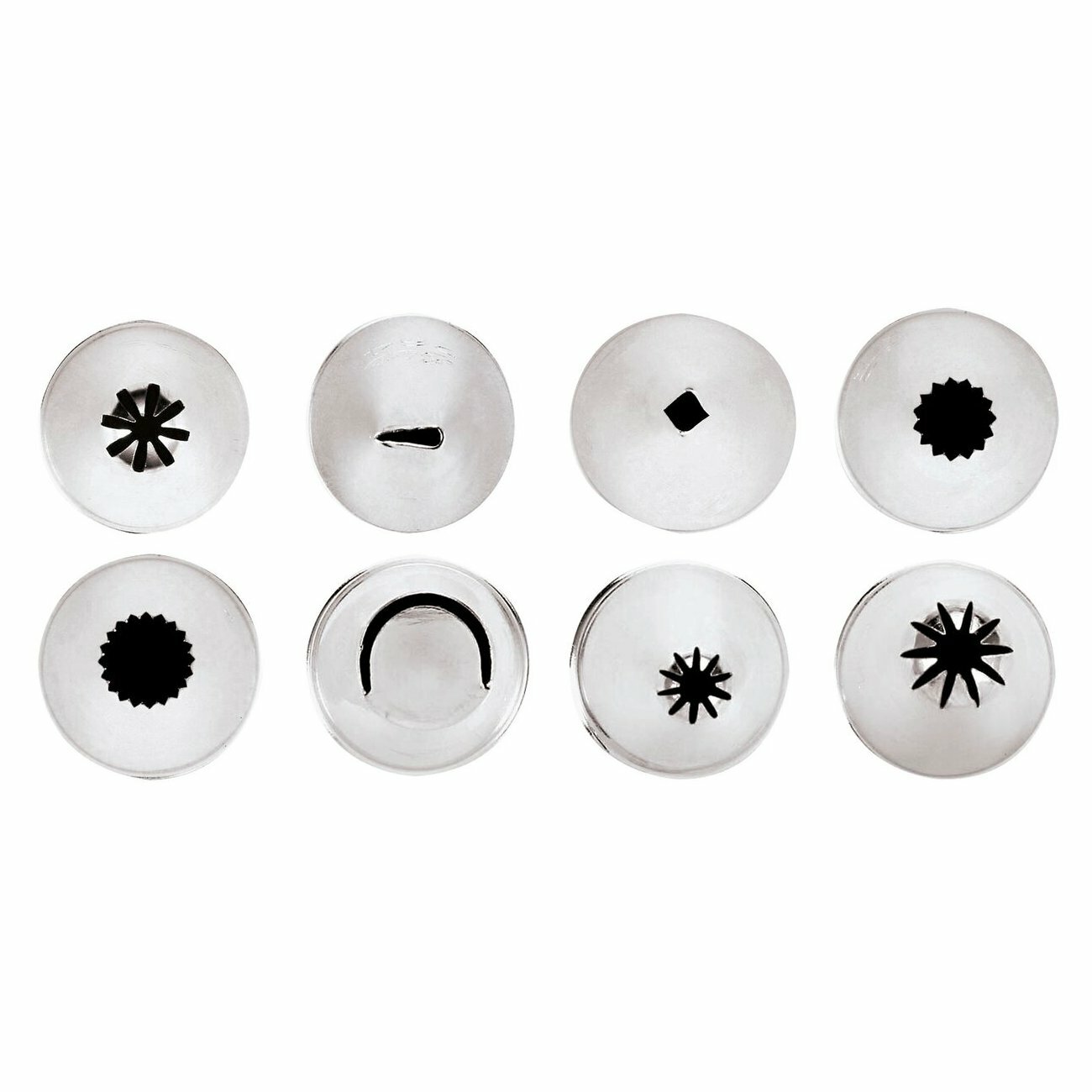 Набор кондитерских насадок №31, 8 штук, D основания 18 мм, нерж. сталь, Paderno.