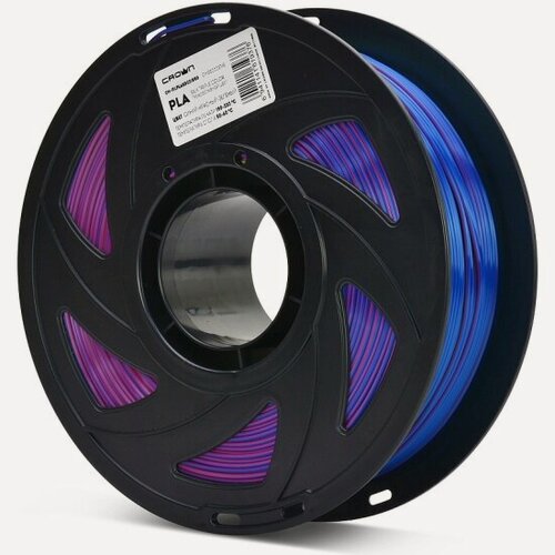 Изображение товара Филамент Crown Micro CM-FILPLASD021BRG PLA Silk тройной 1.75 1кг синий-красный-зеленый