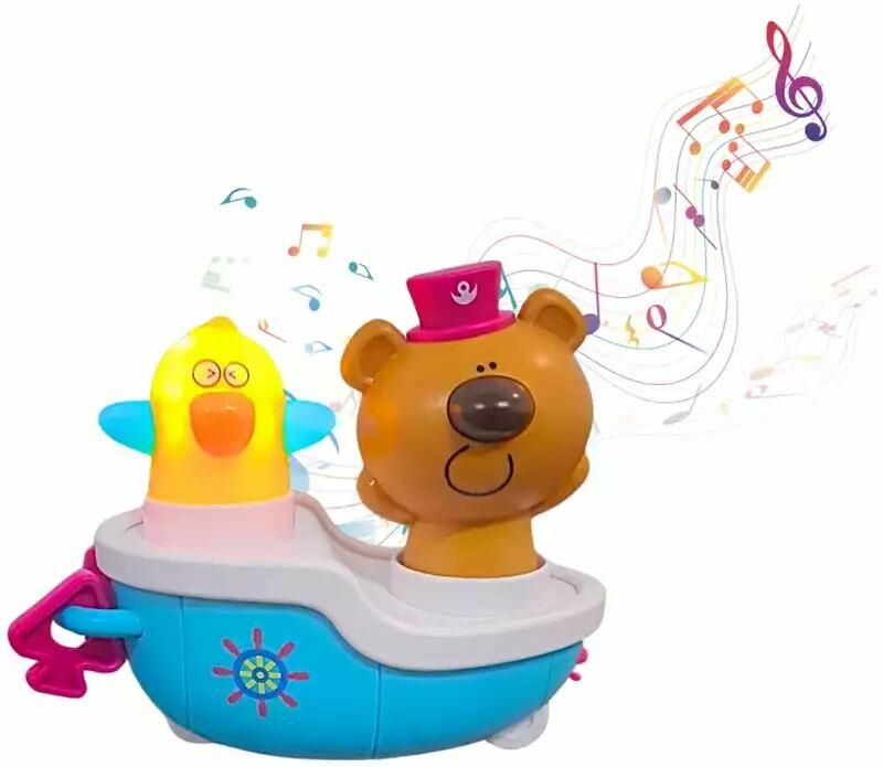 Развивающая игрушка Happy exploration Музыкальная лодка, на присоске