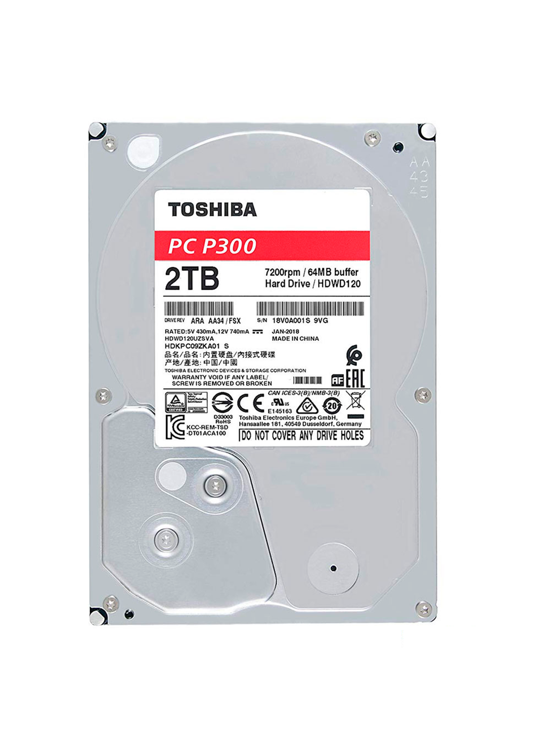 Жёсткий диск Toshiba P300 2TB