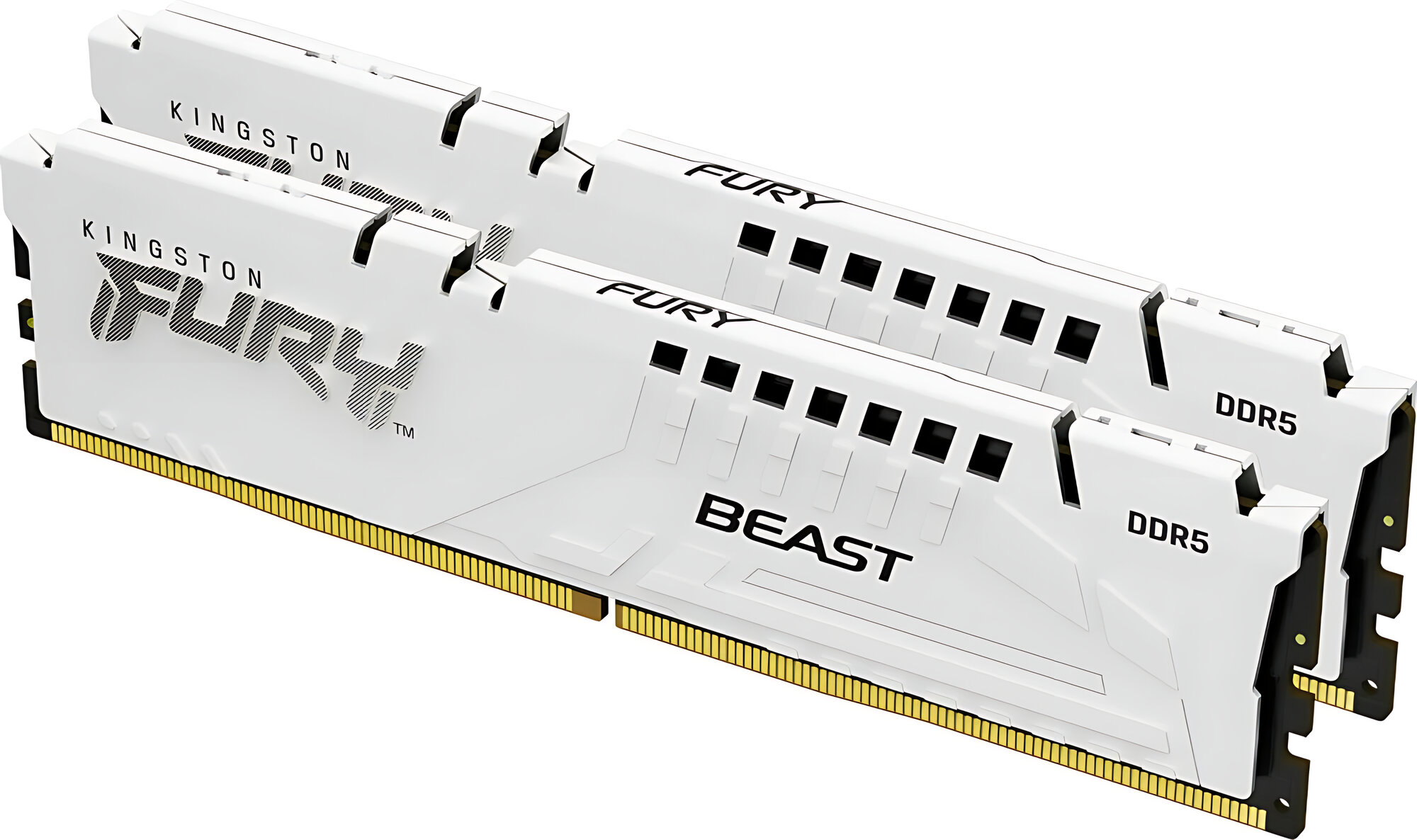 Модуль памяти DIMM DDR5 32Gb, 5600Mhz, 2x16Gb, Kingston Fury Beast White (KF556C40BWK2-32)