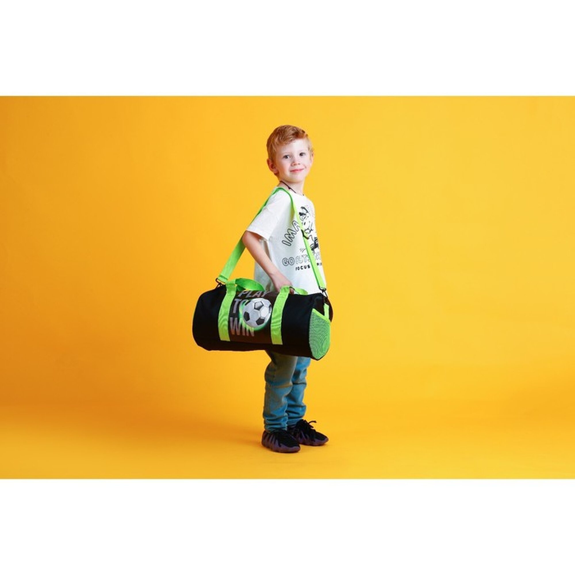 Сумка-баул NAZAMOK KIDS, 20 л, 20х20х40 см, ручная кладь, черный — фото 1