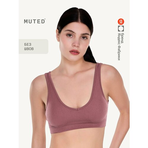 фото Бюстгальтер muted seam free, размер xl, бордовый