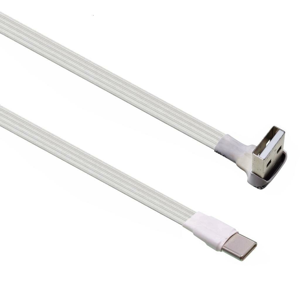 USB-кабель угловой Type-C плоский TPE, 0.2m - AMUP CMST