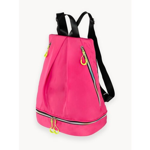 Рюкзак с отделениями для одежды и обуви малиновый