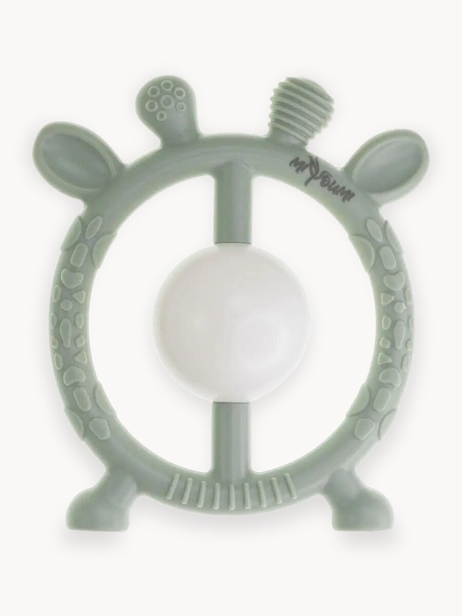 Прорезыватель-погремушка "Жирафик" Miyoumi, для зубов, силикон