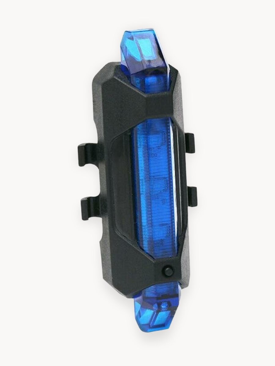 Велосипедный фонарь задний, велофонарь зарядка USB, 7 режимов, синий