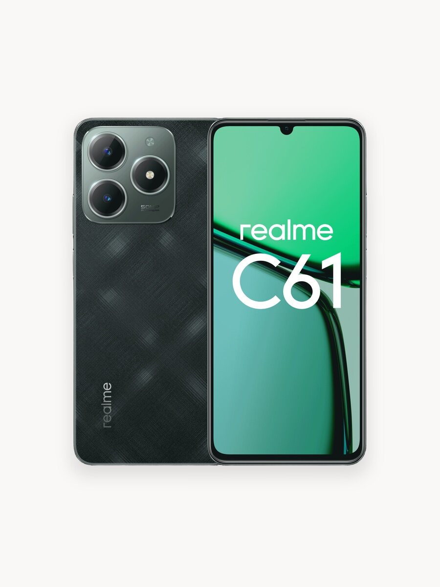 Смартфон realme C61 6/128 ГБ RU, Dual nano SIM, темно-зеленый