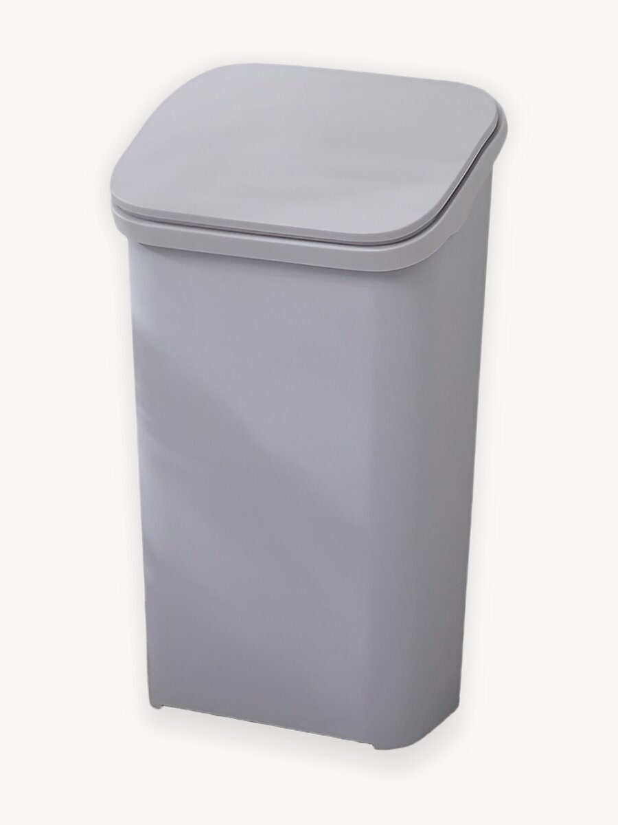 Ведро мусорное, напольное, прямоугольное, Home Chef, серый, 1 шт.