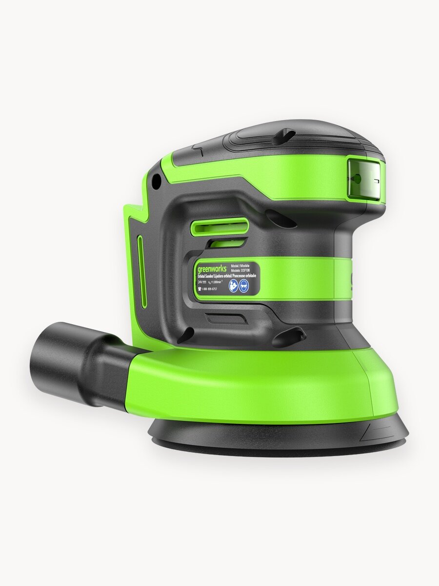 Эксцентриковая шлифмашина Greenworks OS325, 24V, без АКБ и ЗУ