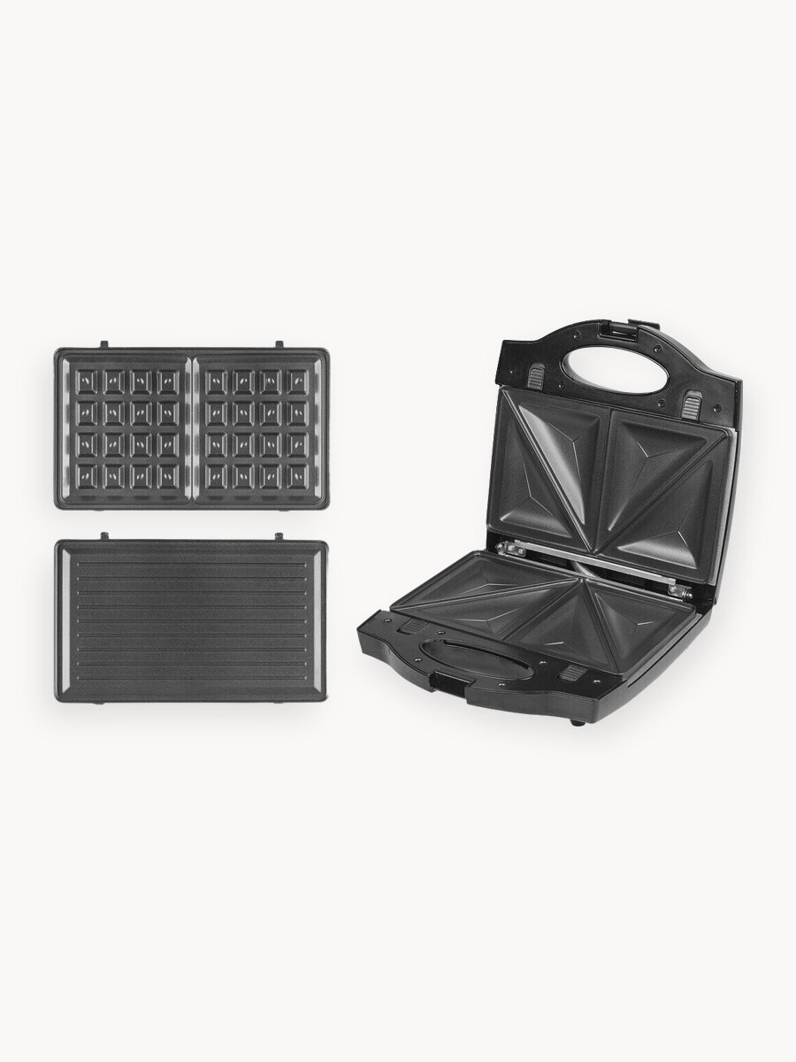 Мультипекарь электрический 3 в 1 NORMANN ASM-422, вафельница, сэндвичница, гриль, антипригарное покрытие