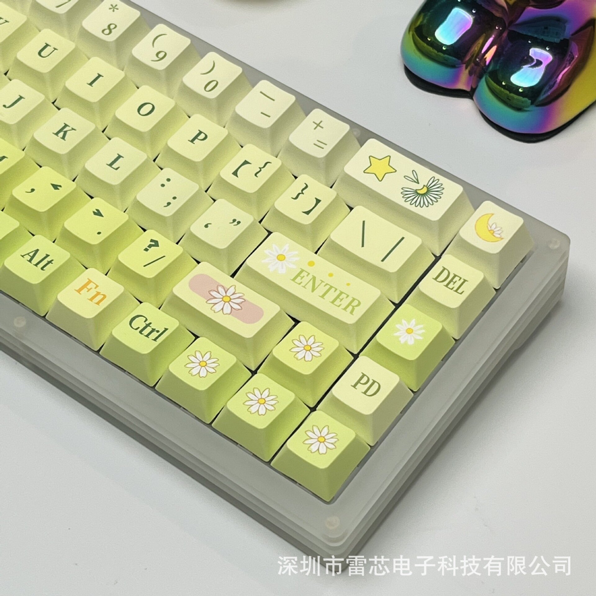 Клавиатура механическая C68 с акриловым корпусом, подсветкой RGB, узором Свинка, переключатели винного оттенка,