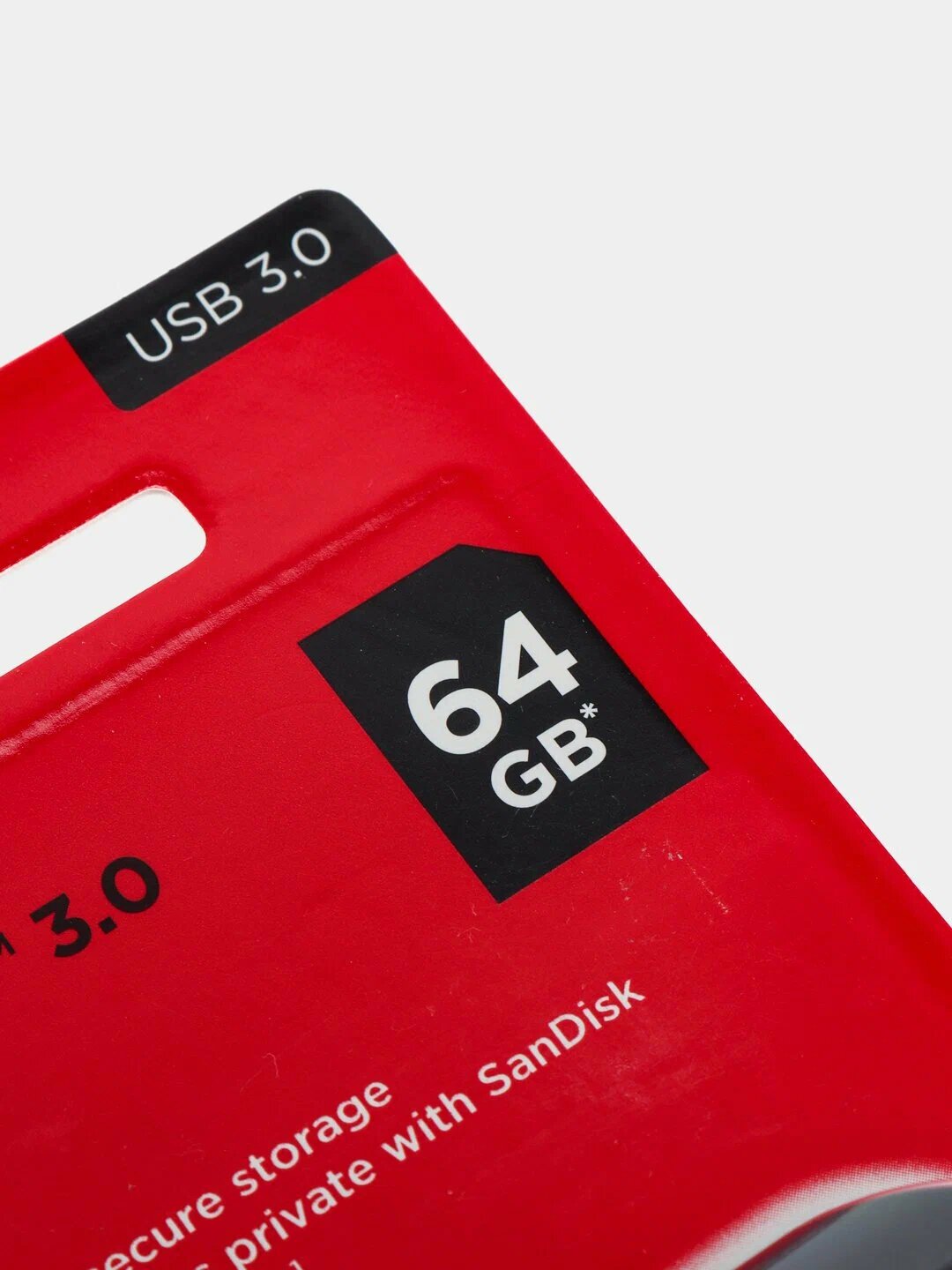 Флешка SanDisk "Cruzer Glide", 64ГБ, выдвижной разъём, USB 3.0