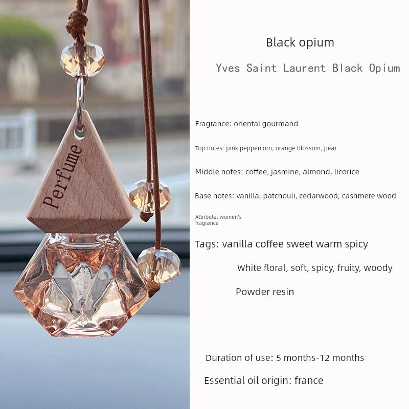 Серия Sparkle Автомобильный воздухоочиститель-подвеска с ароматом Black Opium - Долговечный аромат, включая бутылку 10